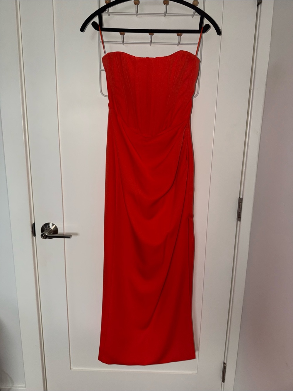 Showpo Red Strapless Midi Dress Sz4 - Picture 8 of 11